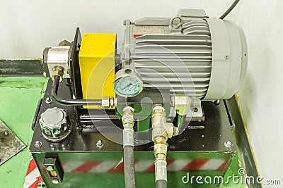 Motor for hydraulic pressure construction Stock Photo