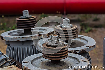 Motor industrial belt Stock Photo