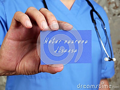 Motor neurone disease sign on the piece of paper Stock Photo