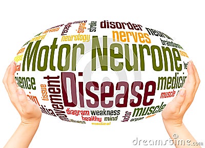 Motor Neurone Disease word hand sphere cloud concept Stock Photo