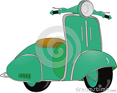 Motor scooter Vector Illustration