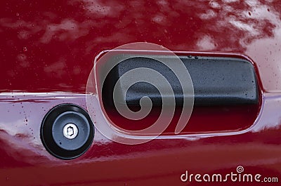 A motor vehicle door handle Stock Photo