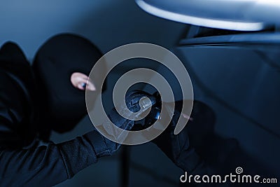 Motor Vehicle Theft Stock Photo