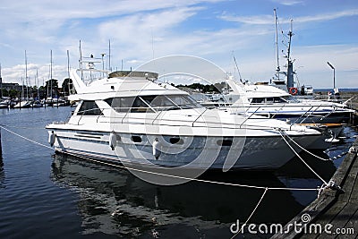 Motor yacht boat Stock Photo