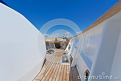 Motor-Yacht detail Stock Photo