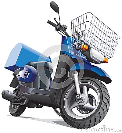 Motorbike for delivery goods Vector Illustration