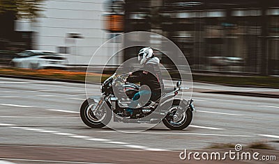 Motorbike Panning Shot Editorial Stock Photo
