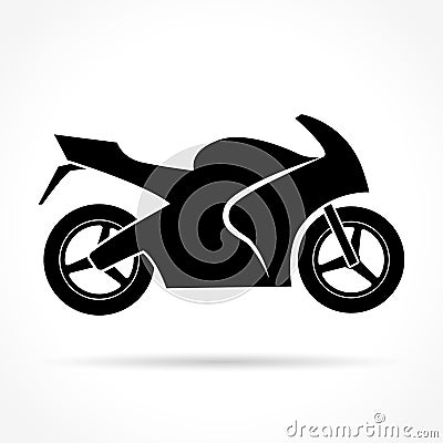 Motorbike icon on white background Vector Illustration