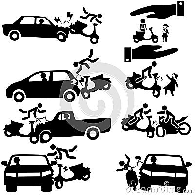 Motorbike insurance Vector Illustration