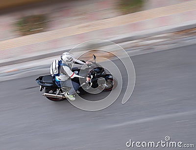 Motorbike panning Stock Photo