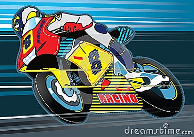 Motorbike racing Vector Illustration