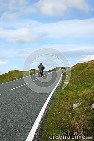 Motorbike Rider Stock Photo