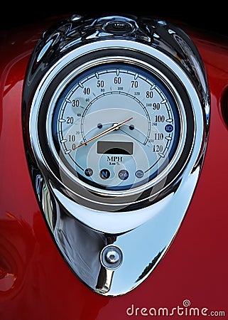 Motorbike speedometer Stock Photo