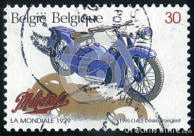 Motorbike vehicle, La Mondiale, 1929, circa 1995 Editorial Stock Photo