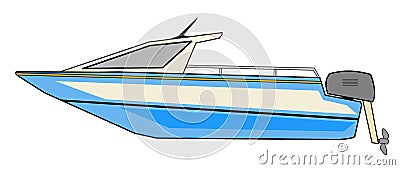 Motorboat Vector Illustration