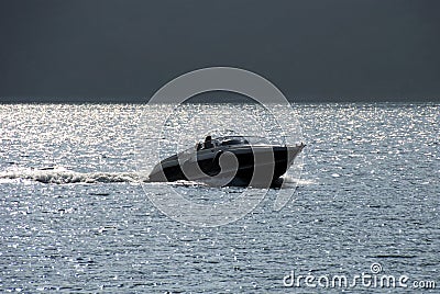 Motorboat motors Stock Photo