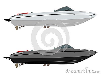 Motorboat Vector Illustration