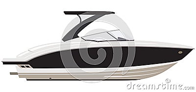 Motorboat Vector Illustration