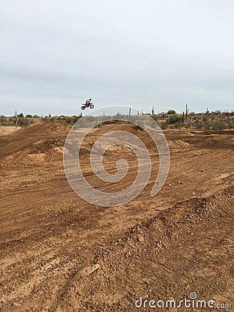 Motorcross jump Stock Photo