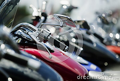 Motorcycle Bits: Handlebar Stock Photo