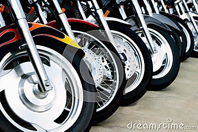Motorcycle Bits: Wheels Stock Photo