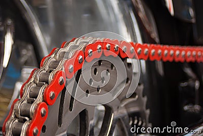 Motorcycle chain Stock Photo