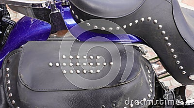 motorcycle close-up from different sides, separate parts of the motorcycle Stock Photo