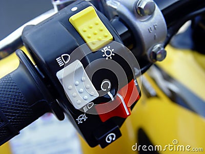 Motorcycle controls Stock Photo