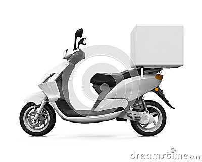 Motorcycle Delivery Box Stock Photo