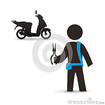 Motorcycle design. transportation icon. isolated illustration Vector Illustration