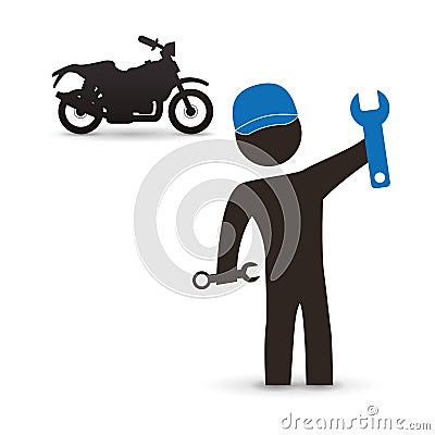 Motorcycle design. transportation icon. isolated illustration Vector Illustration