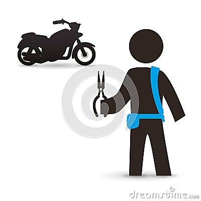 Motorcycle design. transportation icon. isolated illustration Vector Illustration