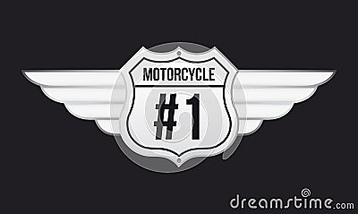 Motorcycle emblem Vector Illustration