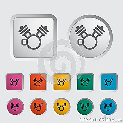 Motorcycle engine icon. Vector Illustration