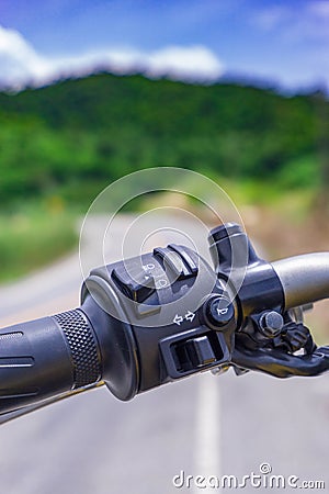 Motorcycle equipment switch Stock Photo