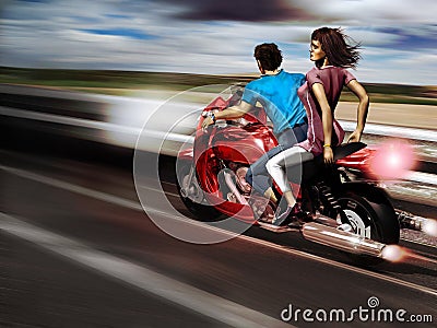 Motorcycle freedom Stock Photo