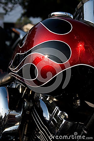 Motorcycle Gas Tank Stock Photo