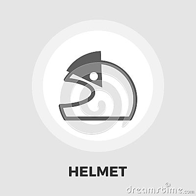 Motorcycle Helmets flat icon Vector Illustration