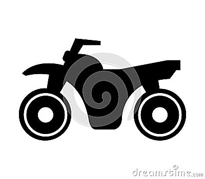 Motorcycle icon illustrated in vector on white background Stock Photo