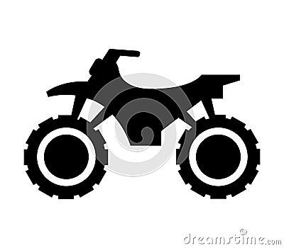 Motorcycle icon illustrated in vector on white background Stock Photo