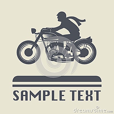 Motorcycle icon or sign Vector Illustration