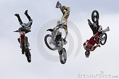 Motorcycle jump Editorial Stock Photo