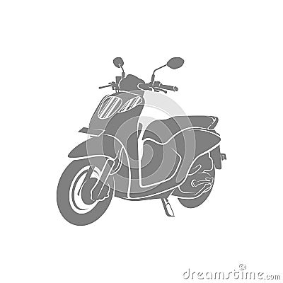 Motorcycle logo design template, scooter matic icon vector design - vehicle icons Vector Illustration