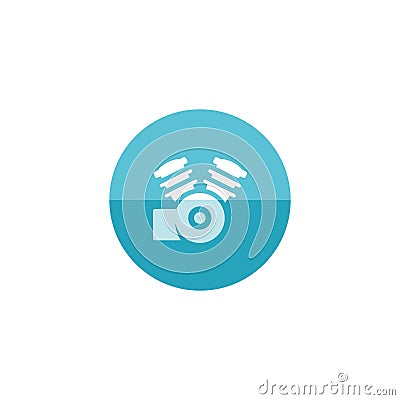 Circle icon - Motorccycle machine Vector Illustration