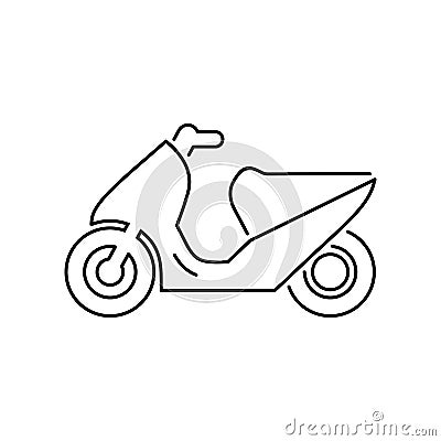 Motorcycle, motorbike, scooter icon simple flat vector illustration Vector Illustration