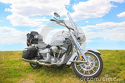 Motorcycle on nature Stock Photo