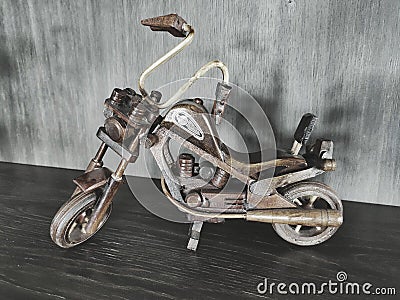 Motorcycle ornament very good for interior design Stock Photo