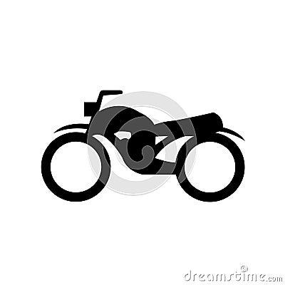 Motorcycle Parking Black Icon,Vector Illustration, Isolated On White Background Label. EPS10 Vector Illustration