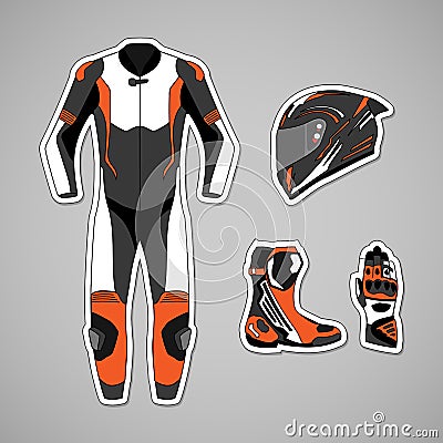 Motorcycle Protective Gear icon Vector Illustration