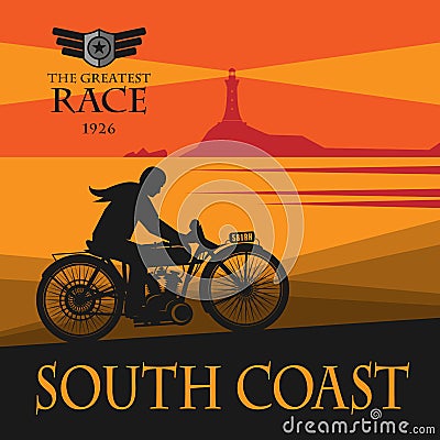 Motorcycle race background Vector Illustration